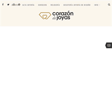 Tablet Screenshot of corazondejoyas.com